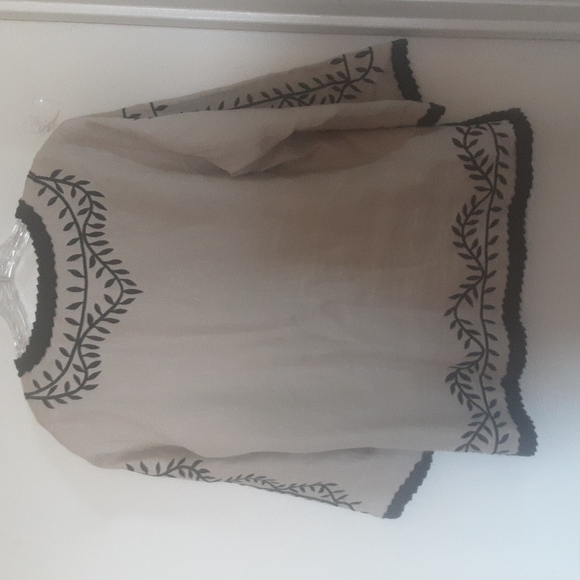 Linea By Louis Dell Olio Linen Embroidered Kimono/Blazer Sz M - Picture 6 of 9